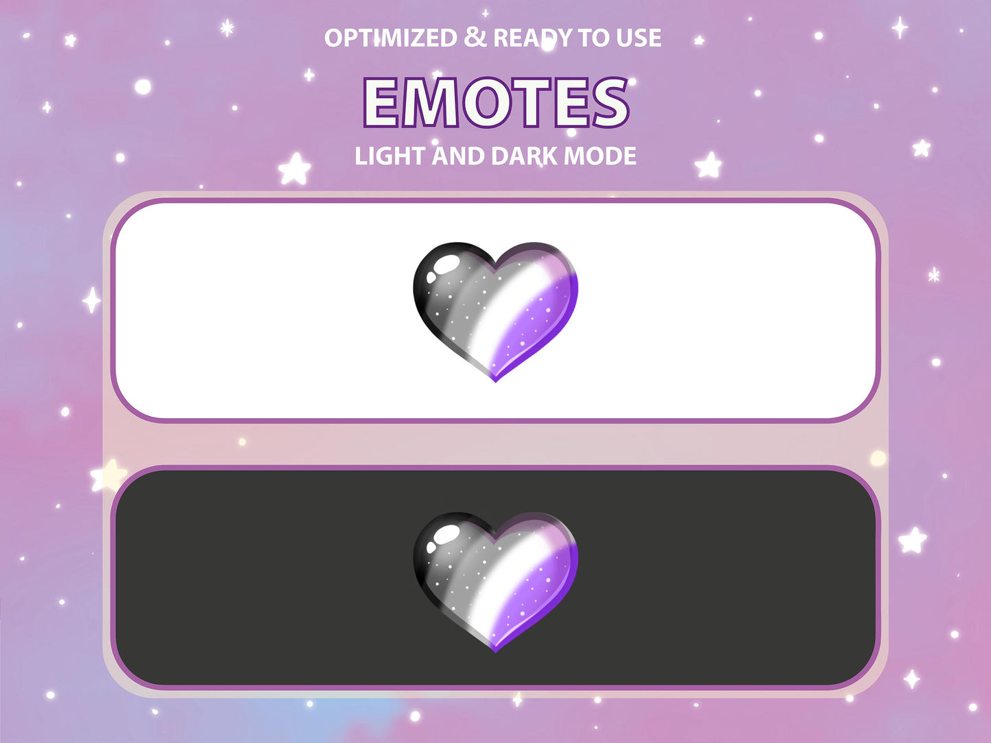 Ace Pride Flag Heart Emote & Channel Points Icon [Digital Product]