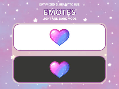 Bi Pride Flag Heart Emote Emote & Channel Points Icon [Digital Product]