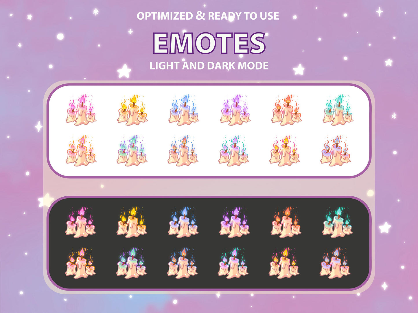 Melting Candles Emote & Channel Points Icon [Digital Product]