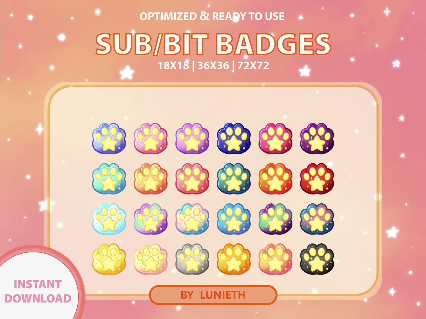 Cosmic Paw Sub & Bit Badge Set [Digital Product]