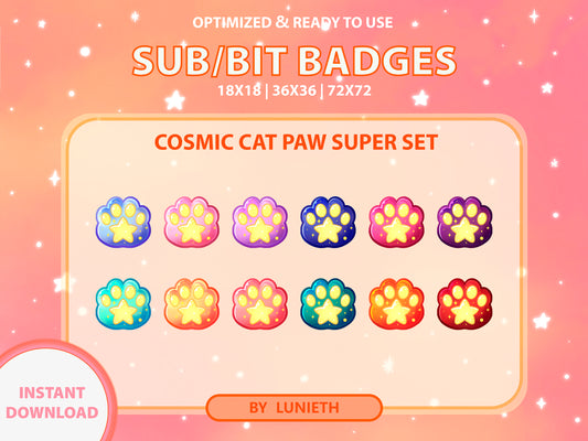 Cosmic Paw Sub & Bit Badge Big Set [Digital Product]