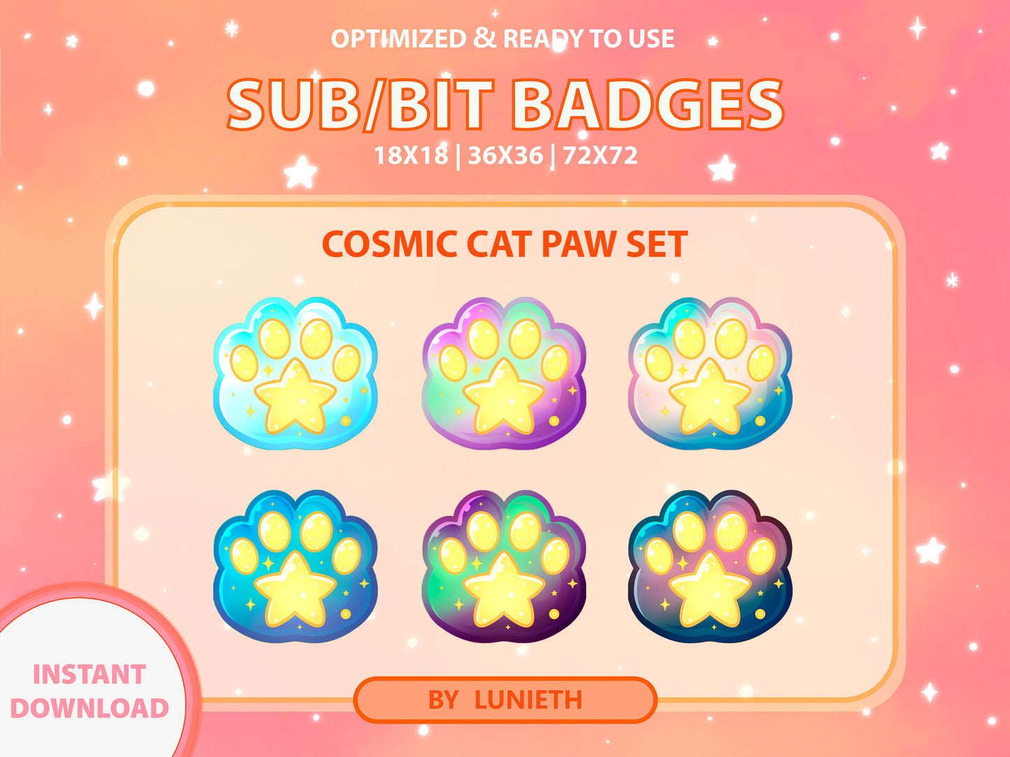 Cosmic Paw Sub & Bit Badge Set [Digital Product]