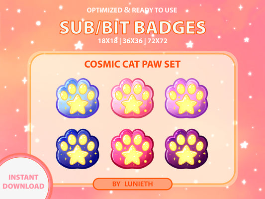 Cosmic Paw Sub & Bit Badge Set [Digital Product]
