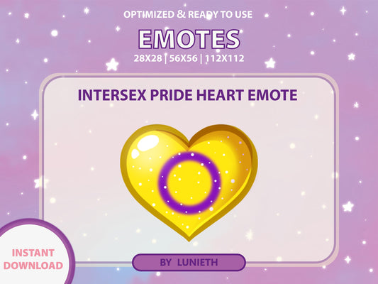 Intersex Pride Flag Heart Emote & Channel Points Icon [Digital Product]