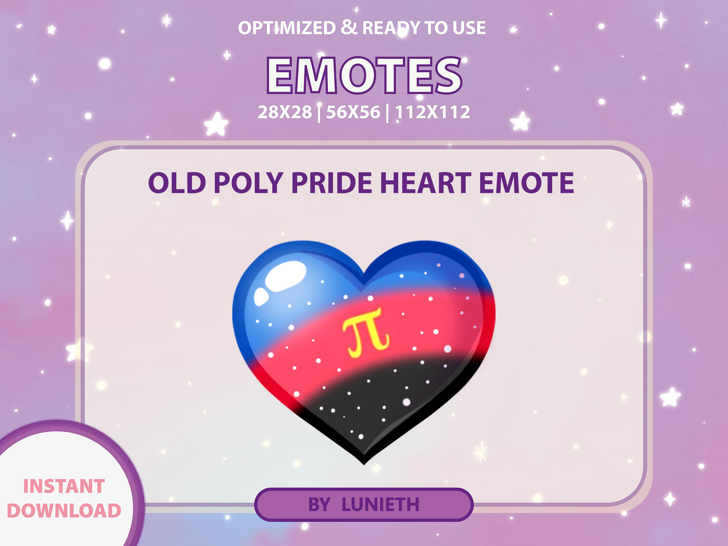 Polyamory Pride Flag Heart Emote & Channel Points Icon [Digital Product]