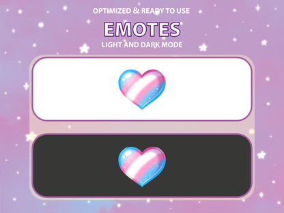 Trans Pride Flag Heart Emote & Channel Points Icon [Digital Product]