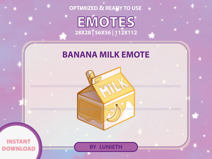 Banana Milk Box Emote & Channel Points Icon [Digital Product]