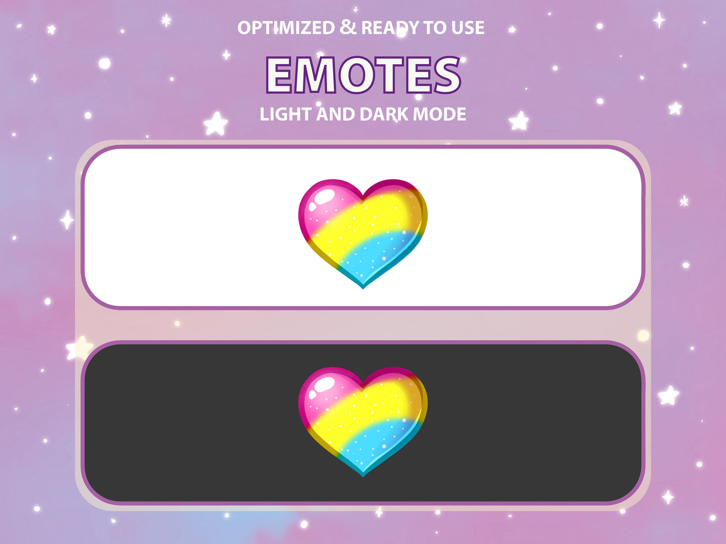 Pan Pride Flag Heart Emote & Channel Points Icon [Digital Product]