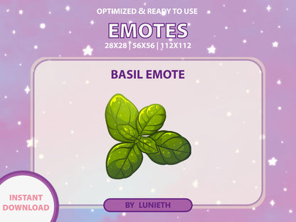 Basil Emote & Channel Points Icon [Digital Product]